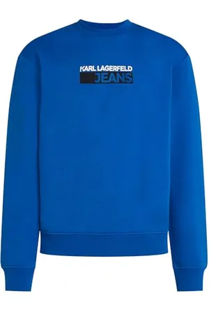 Karl Lagerfeld Regular Logo Sweat, męska, niebieska, bluza, niebieski, S