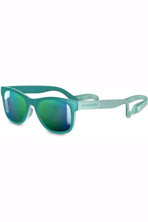 Suavinex Okulary przeciwsłoneczne dla dzieci w wieku 2-3 lat, okulary polaryzacyjne z filtrem UV 400, w 100% ochrona UVA i UVB, CAT 3, z etui i opaską na głowę, bardzo elastyczne i lekkie, zielone