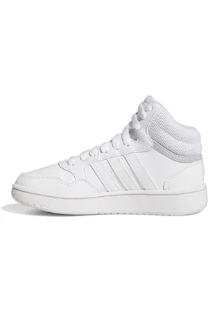 adidas Uniseks - dzieci Hoops Mid Shoes, Cloud White/Cloud White/Grey Two, 36 EU