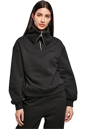 Urban classics Damska bluza damska Oversized High Neck Troyer Crew, , M