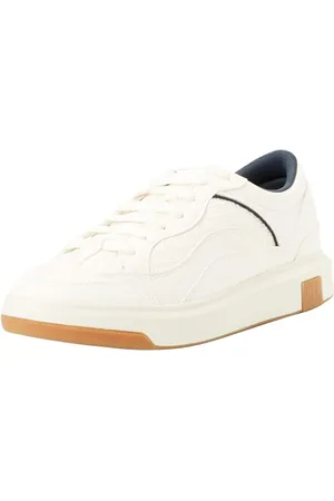 Armani Exchange Męskie buty Venice, wytłoczone logo, Chunky Sneaker, Off White+ Navy, 46,5 EU, Off White Navy, 46.5 EU