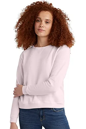 Hanes Damska bluza Ecosmart z okrągłym dekoltem w serek, bluza polarowa dla kobiet, , S