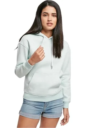 Urban classics Damska bluza z kapturem Color Melange Hoody, Basic bluza z kapturem dla kobiet w 2 kolorach, rozmiary XS - 5XL, , 3XL