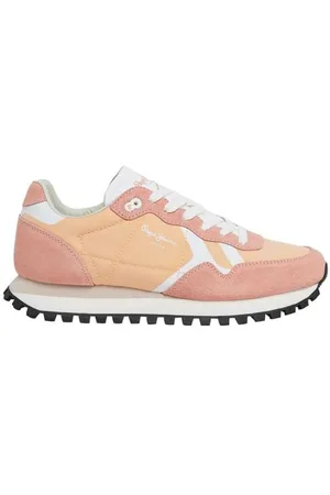 Pepe Jeans Damskie sneakersy Brit-On Print W, pomarańczowe (brzoskwiniowe pomarańczowe), 36 EU, , 3 UK