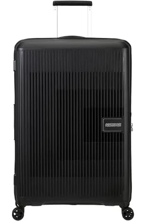 American Tourister Aerostep - Spinner L, pokrowiec z możliwością rozbudowy, 77 cm, 101,5/109 L, czarny (czarny)