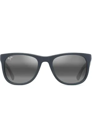 Maui Jim Kikonia Sunglasses, Shiny Solid Greyish Blue, 53-20-145 Unisex, , 53-20-145