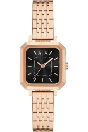 Armani Exchange Damski analogowy zegarek kwarcowy z bransoletką ze stali nierdzewnej AX5729, złoto