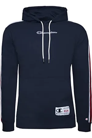Champion Męska bluza z kapturem Sport Tech, niebieski morski, L