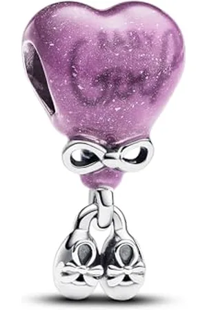 PANDORA Moments Farbwechselndes Gender Reveal Mädchen Charm in der Farbe Lila aus Sterling Silber, Kompatibel mit Moments Armbändern, 793238C01