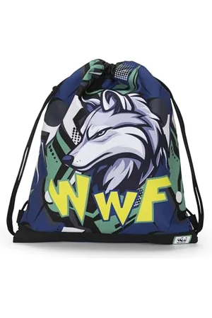 FRANCO COSIMO PANINI WWF Oficjalna torba ze sznurkiem WWF, kompaktowa i wszechstronna, idealna na siłownię, do szkoły, podróży, na słodycze, pomysł na prezent dla dzieci i młodzieży, 35 x 42 x 2 cm