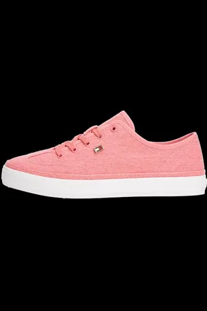 Tommy Hilfiger Washed Canvas Vulc Sneaker FW0FW08894 Low Top, różowe (Washed Cherry), 6,5, , 40 EU