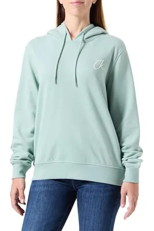 Calvin Klein Damska bluza z kapturem o regularnym kroju z haftowanym logo, , M