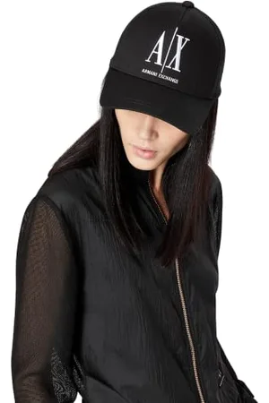 Armani Exchange Damska czapka z daszkiem z logo Icon, Black/White, Rozmiar uniwersalny