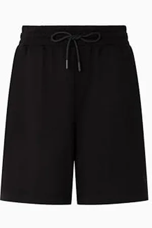 Emporio Armani Damskie krótkie bermudy z wiskozy polarowe czarne S, , S