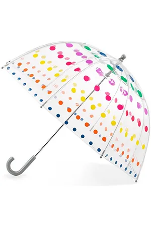Totes By dziecięcy przezroczysty parasol bąbelkowy z łatwym uchwytem, , Kids - 38" Canopy, Przezroczysty parasol bąbelkowy z baldachimem kopułowym, lekka konstrukcja, ochrona przed wiatrem i