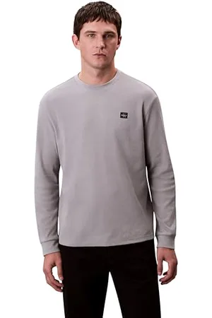 Calvin Klein Jeans Męskie koszulki LS Waffle Badge CREWNK TEE LV040EM217, , L, , L