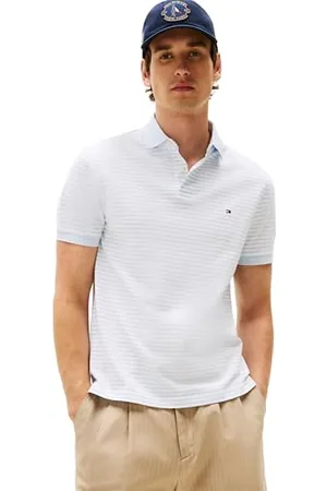 Tommy Hilfiger Męska koszulka polo 1985 Regular MW0MW17770 S/S Polo, niebieska (Breezy Blue/White), L, Niebieski (Breezy Blue/White), L