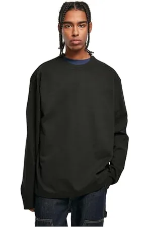 Urban classics Męska koszulka z długim rękawem Ultra Heavy Oversized z długim rękawem, czarna, M, , M