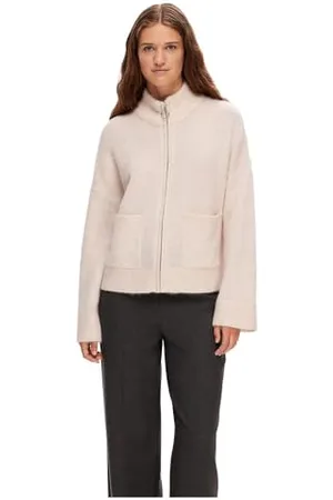 SELECTED Damski sweter Slfsia Ras Ls z dzianiny na zamek błyskawiczny Noos, , XS
