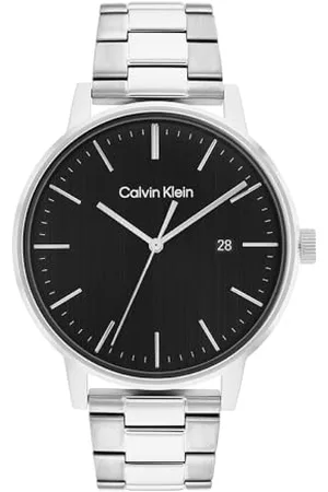 Calvin Klein Mężczyźni Zegarek, Czarny/Srebrny, Ø 43 mm