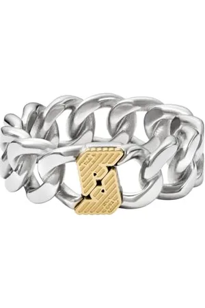 Emporio Armani Męski wielokolorowy pierścionek ze stali nierdzewnej EGS318504011, Stal nierdzewna, Bez kamieni szlachetnych