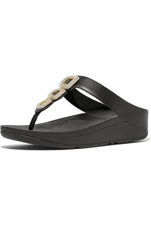 FitFlop Damskie sandały Fino ze skóry z łańcuszkiem, , 36 EU