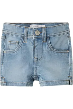 NAME IT Dziewczęce spodenki Nmfsalli Slim DNM 3398-Ic Tb, , 92