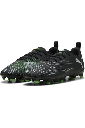 PUMA Future 8 Play FG/AG JR buty piłkarskie, czarne, srebrno-zielone fluo, 45 EU, Czarny Srebrny Fluo Zielony, 28 EU