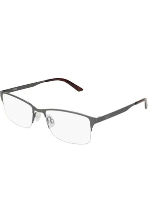 PUMA INTNL PE0028O-002 55 metalowa ramka optyczna, matowa ciemna ruten/błyszcząca klasyczna Havana, , 55