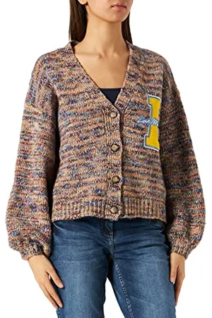 Moschino Damski kardigan z długim rękawem w mieszance wełny z Maxi L i Embroidery Jacket, , 40