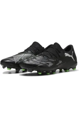 PUMA Unisex Future 8 Match Low FG/AG buty piłkarskie, czarne srebrno-zielone fluo, 40 EU, Czarny Srebrny Fluo Zielony, 42 EU