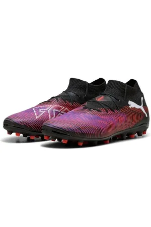 PUMA Buty piłkarskie unisex Future 8 PRO MG, czarno-biało-świecące czerwone, 42 EU, Czarny biały świecący czerwony, 40.5 EU