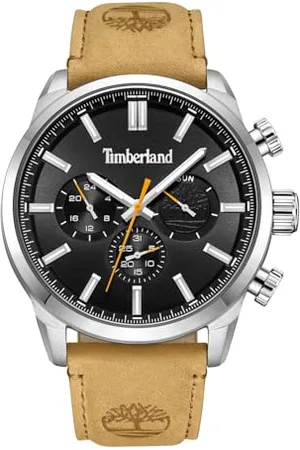 Timberland Henniker II skórzany zegarek beżowy, Klasyczny