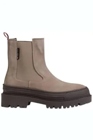 Tommy Hilfiger Damskie buty TJW Foxing Chelsea Suede (EN0EN02631) Mid Boots, szare (Porcini Taupe), 7 UK, , 41 EU