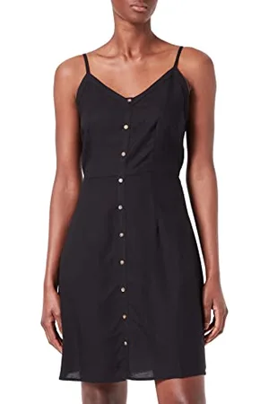 VERO MODA Damska sukienka na ramiączkach Vmlubi Linen Sl Short Dress WVN Ga Noos, , S