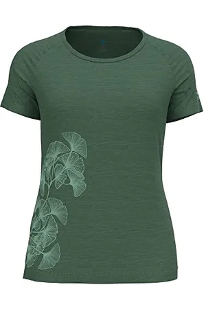 Odlo Damska koszulka Concord Leaf Print z okrągłym dekoltem, , L