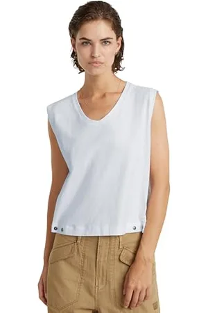 G-Star RAW Riveted Loose SL V T Wmn Koszulka Biała D24641-d601-110, XXS damska, , XXS
