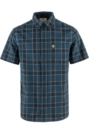 Fjällräven 87039-534-555 Övik Travel Shirt SS M Shirt męska Indigo Blue-Dark Navy rozmiar S, , S
