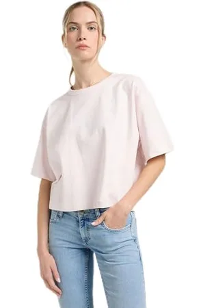 Lee Cropped Boxy Tee, , XL
