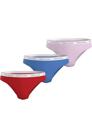 Tommy Hilfiger Damskie bikini 3-pak (bez rozmiarów) ostra czerwień/niebieska zaklęcie/perłowy róż XL, , XL
