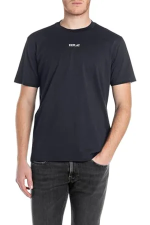 Replay Męski Basic T-shirt okrągły dekolt krótki rękaw, , 3XL