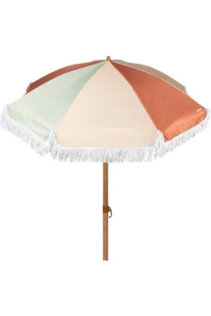 Aktive Parasol plażowy 200 cm, wielokolorowy z frędzlami, 8 żeberek, ochrona UV30, poliester, aluminiowy drążek o wyglądzie drewna 28/32 mm, w zestawie torba do przenoszenia z uchwytem na ramię