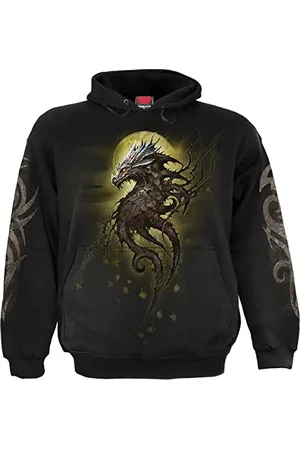 Spiral Oak Dragon - bluza z kapturem czarna, , XL