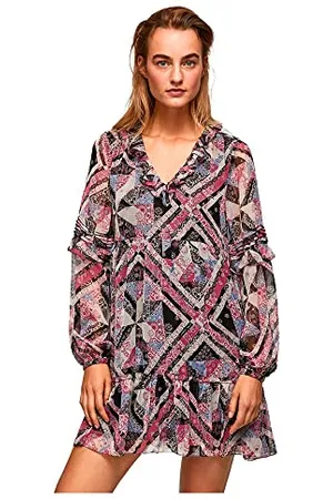 Pepe Jeans PITU Dresses LS, 0AAMULTI, S damskie
