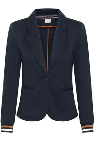 Kaffe Damski Blazer Single Breasted Regular Fit, , Niebieski