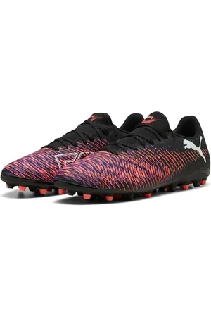 PUMA Unisex Future 8 Play MG buty piłkarskie, czarno-biało-świecące czerwone, 40 UK, Czarny biały świecący czerwony, 40.5 EU