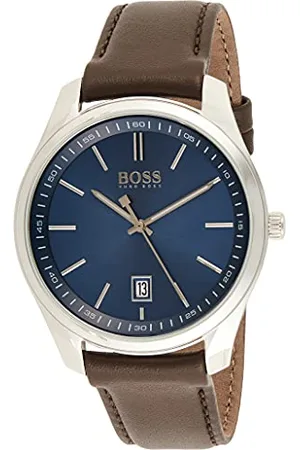 HUGO BOSS Męski analogowy zegarek kwarcowy ze skórzanym paskiem 1513728