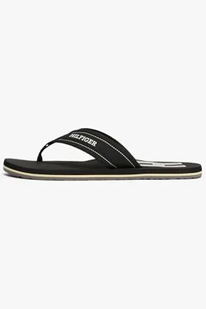 Tommy Hilfiger Męskie klapki HILFIGER H PADDED BEACH SANDAL FM0FM05536, czarne (czarne), 10, , 44 EU