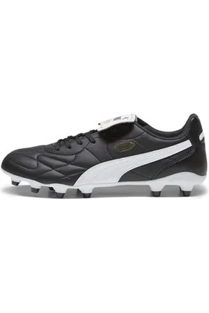 PUMA Unisex King Top Fg/Ag Buty piłkarskie, Czarny Biały Złoto, 46.5 EU