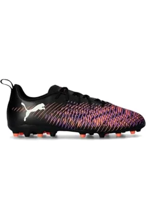 PUMA Future 8 Play MG JR buty piłkarskie, czarno-biało-świecące czerwone, 40 EU, Czarny biały świecący czerwony, 34 EU
